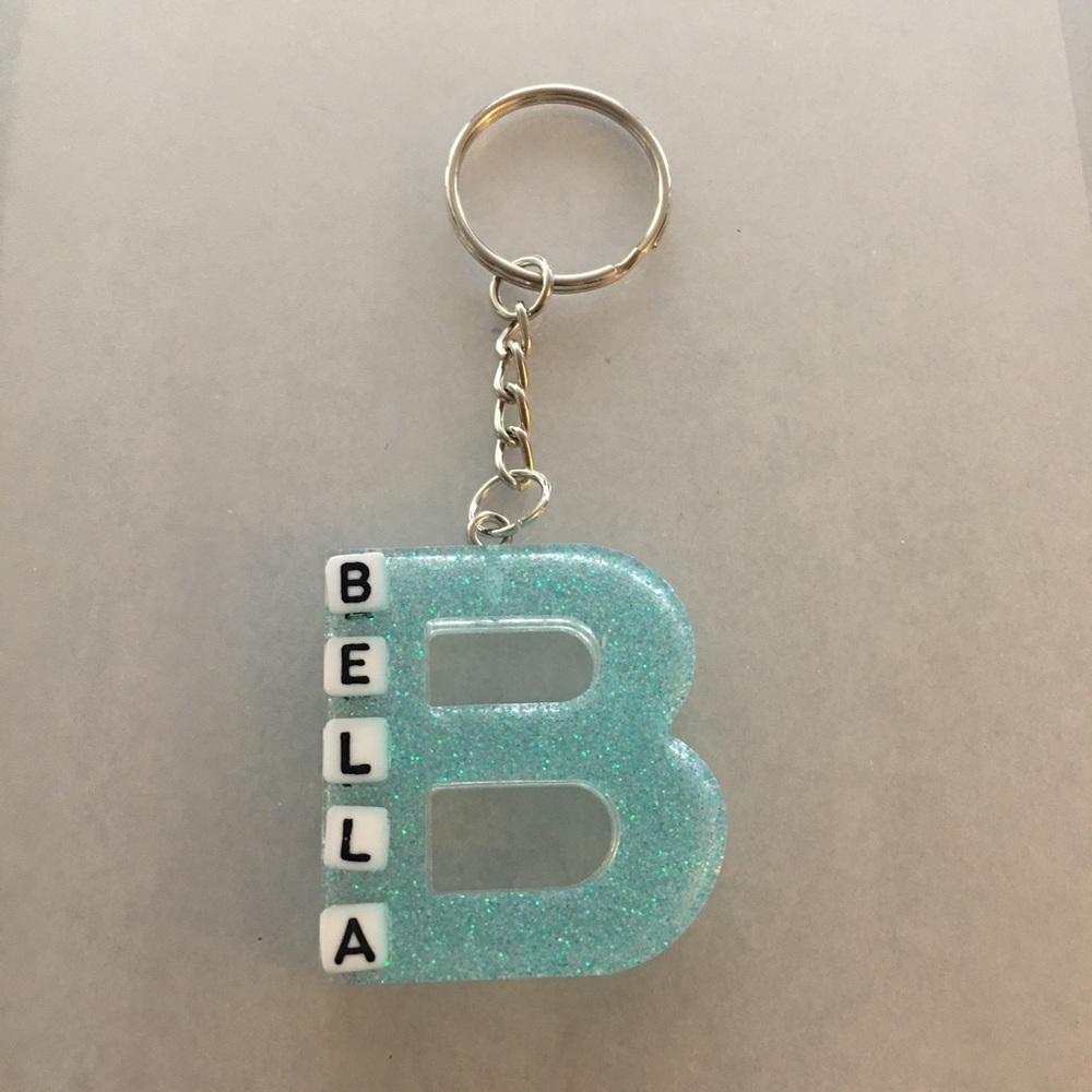 Resin Name Keychain